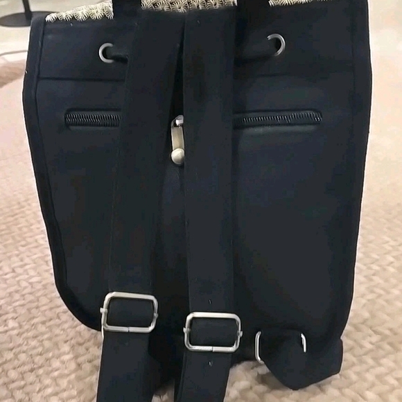 Women’s Embroidered Backpack Purse Boho Hippie Canvas Shoulder Bag Adjustable. - Picture 4 of 7